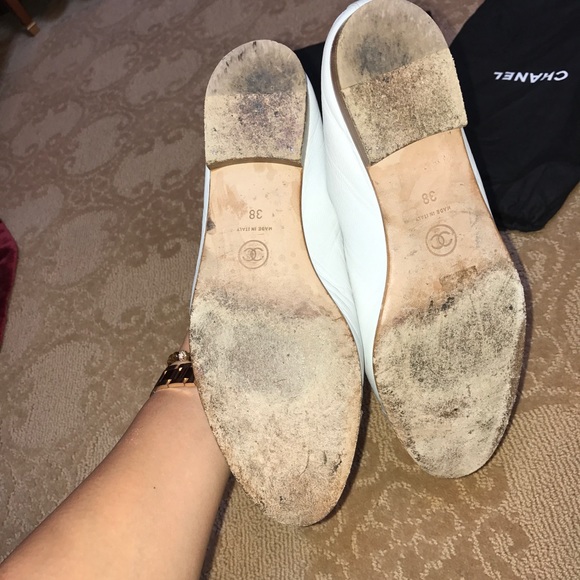 Chanel ballerina flats light blue silver toe cap - Picture 7 of 16